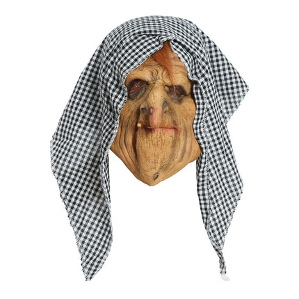 Halloweenowa czapka z maską czarownicy