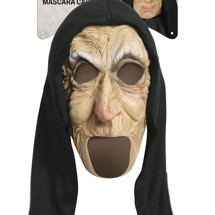 Maska starszej pani na Halloween