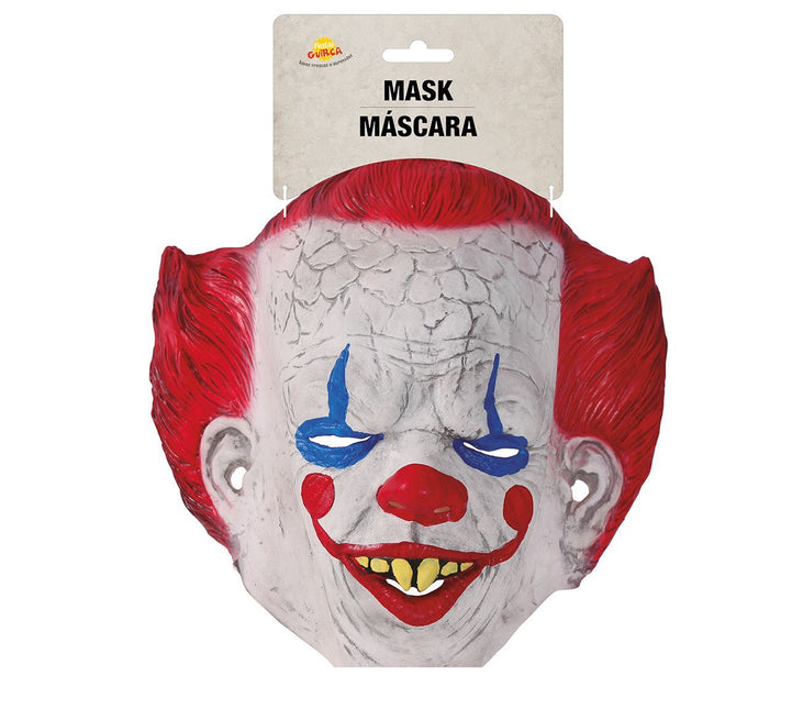 Maska na Halloween Klaun Czerwone Włosy