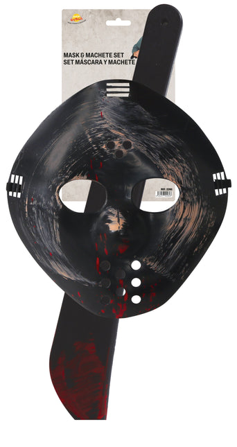 Maczeta z maską na Halloween 54 cm