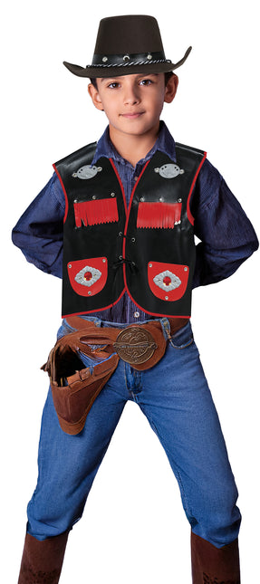 Brązowy filcowy kapelusz kowbojski dla dziecka