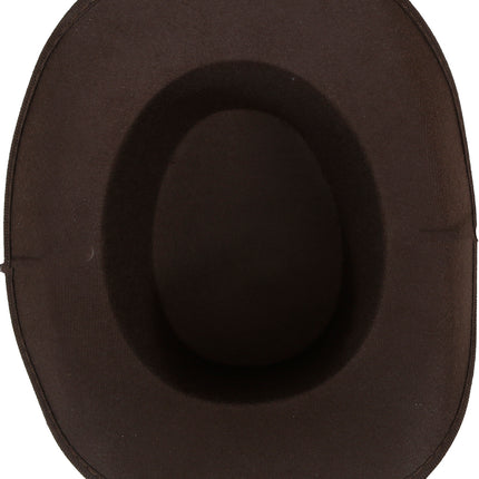 Brązowy filcowy kapelusz kowbojski dla dziecka