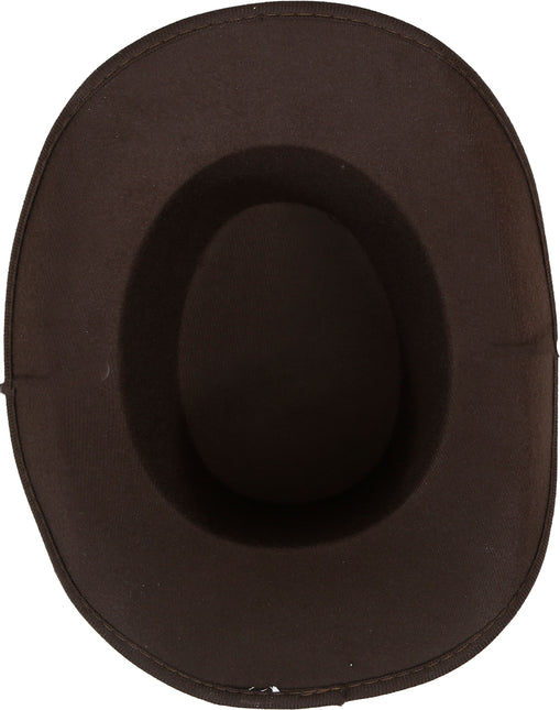 Brązowy filcowy kapelusz kowbojski dla dziecka