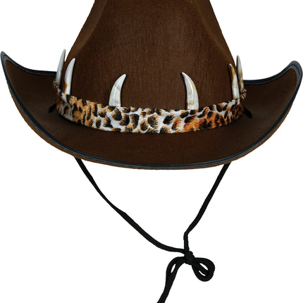 Brązowy australijski kapelusz kowbojski dla dorosłych