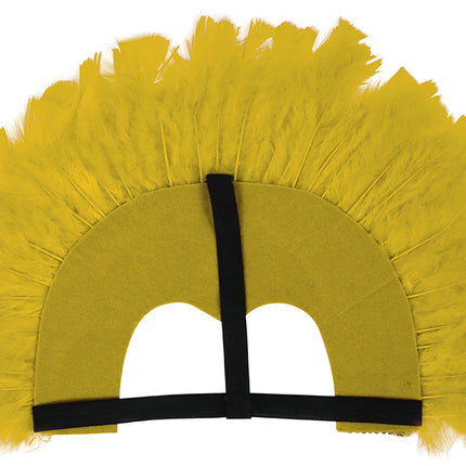 Nakrycie głowy z piór żółte