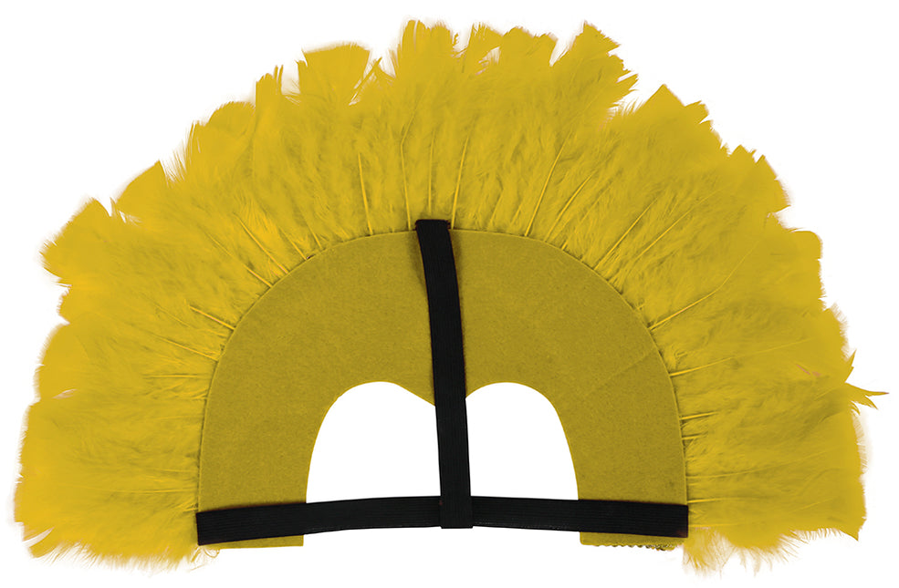 Nakrycie głowy z piór żółte