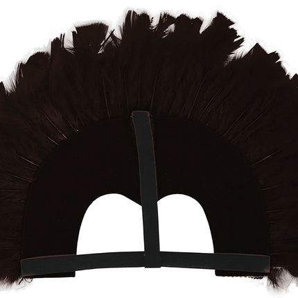 Nakrycie głowy z piór w kolorze czarnym