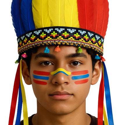 Wielokolorowy pióropusz z piór