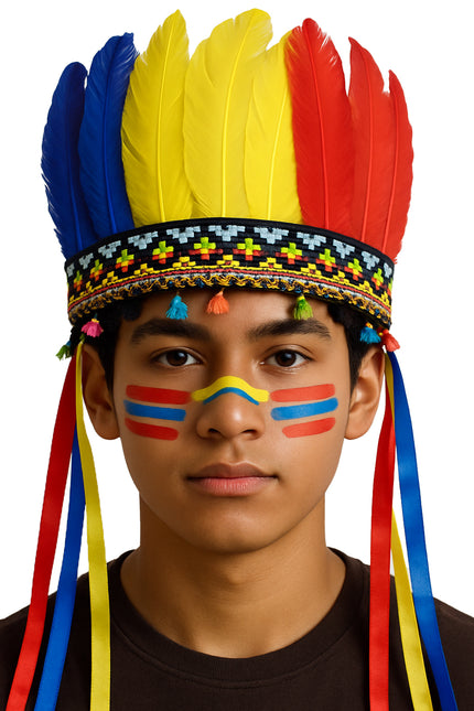 Wielokolorowy pióropusz z piór