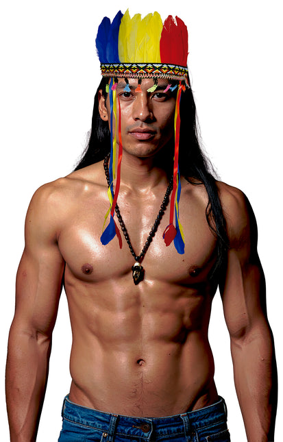 Wielokolorowy pióropusz z piór