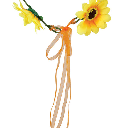 Opaska w kwiaty żółta