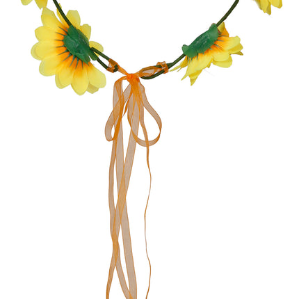 Opaska w kwiaty żółta