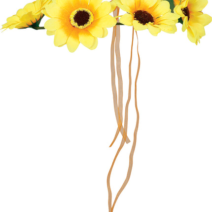 Opaska w kwiaty żółta