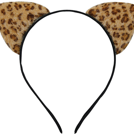 Opaska do włosów Leopard brązowy/żółty