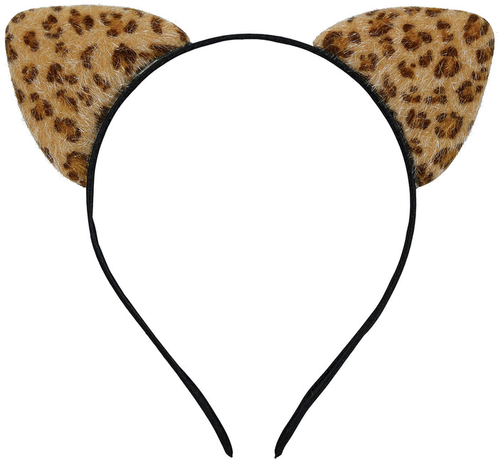Opaska do włosów Leopard brązowy/żółty
