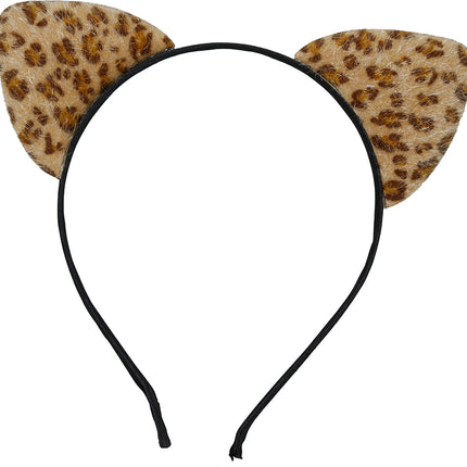 Opaska do włosów Leopard brązowy/żółty