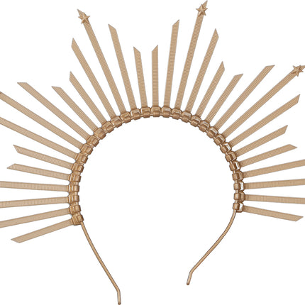Złota opaska do włosów Halo