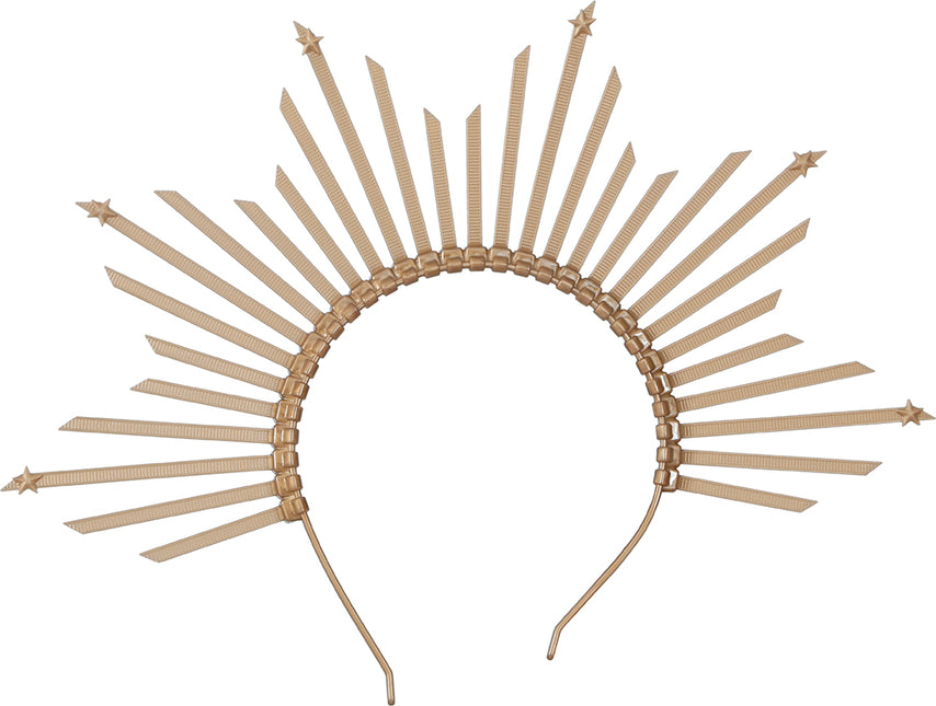 Złota opaska do włosów Halo