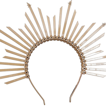 Złota opaska do włosów Halo