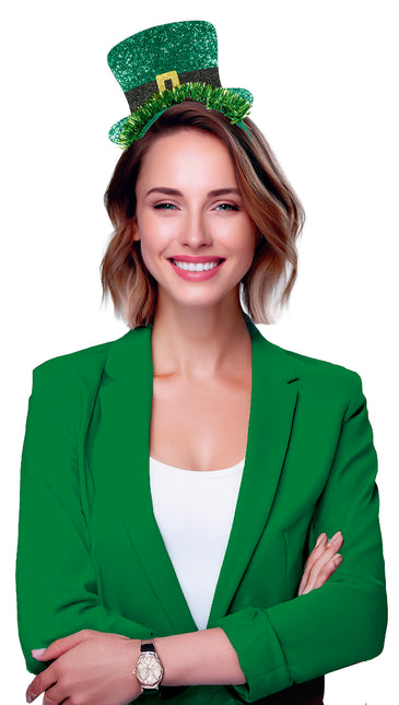 Opaska do włosów z brokatem na Dzień Świętego Patryka