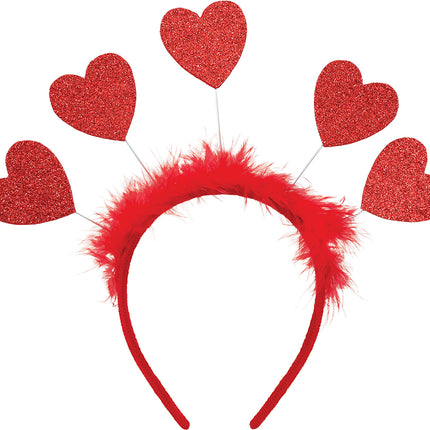 Opaska na głowę Hearts Red