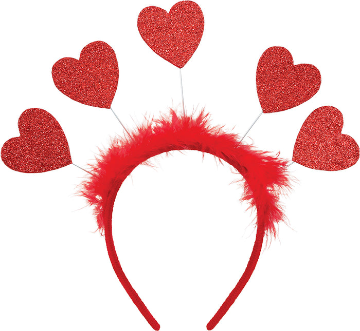 Opaska na głowę Hearts Red