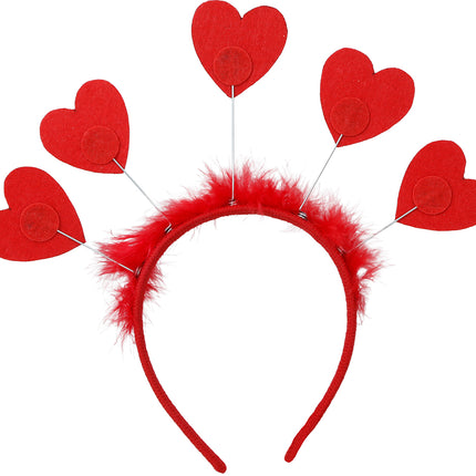 Opaska na głowę Hearts Red
