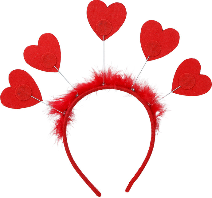 Opaska na głowę Hearts Red