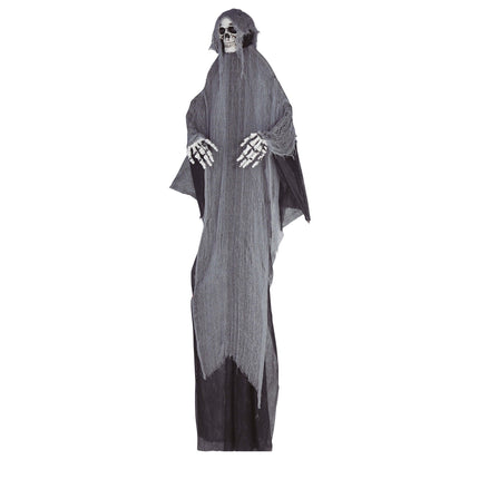 Szara dekoracja wisząca na Halloween Szkielet 3,2 m