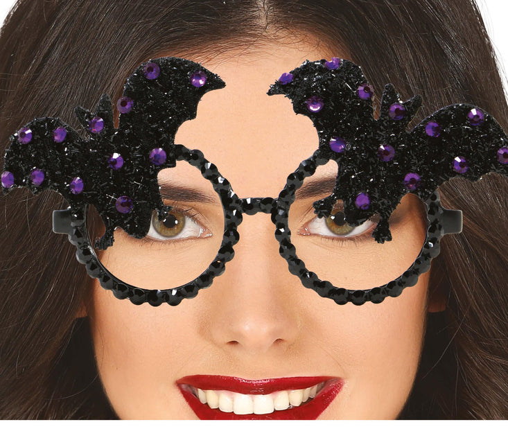 Okulary na Halloween Bat Glitter