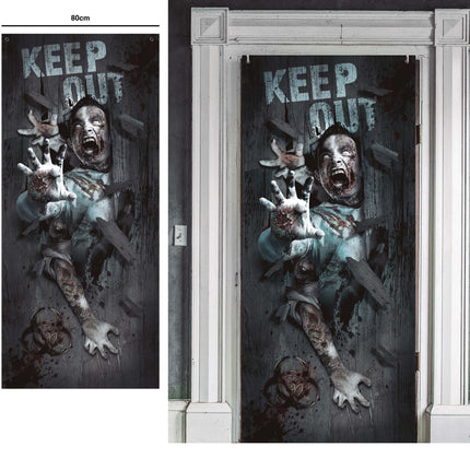 Halloweenowa dekoracja ścienna Zombie 180 cm
