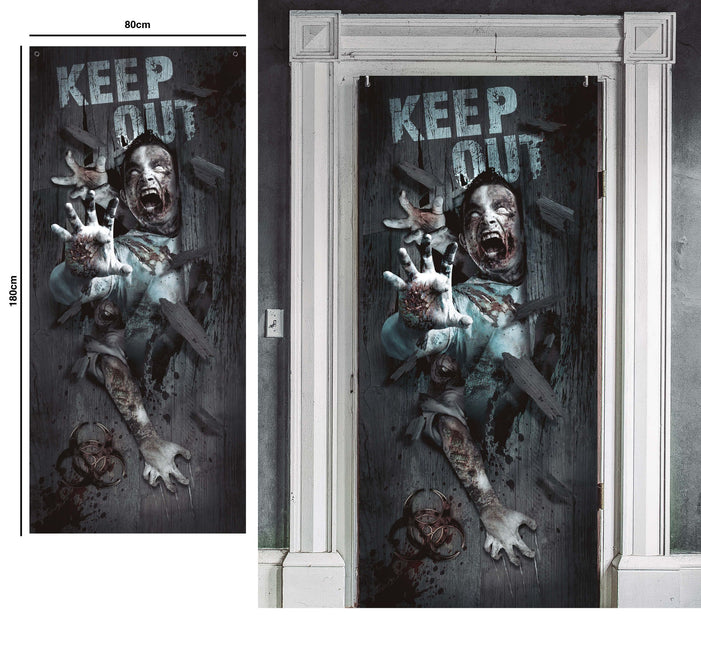 Halloweenowa dekoracja ścienna Zombie 180 cm