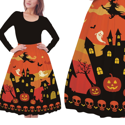 Pomarańczowa spódnica na Halloween