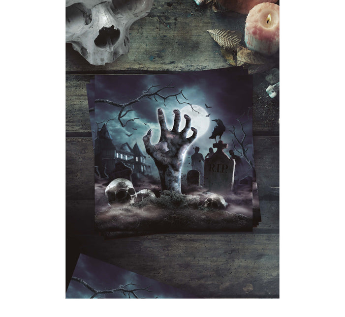 Halloweenowe serwetki cmentarne 33cm 12szt