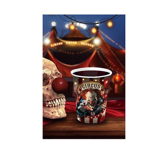 Kubki na Halloween Clown 240ml 6szt