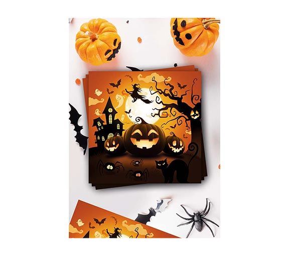 Serwetki na Halloween Dynia 33cm 12szt