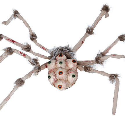 Halloweenowy sztuczny pająk ze światłem 80 cm