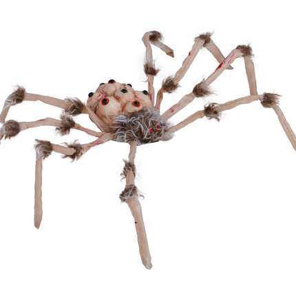 Halloweenowy sztuczny pająk ze światłem 80 cm