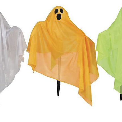 Halloweenowa dekoracja ogrodowa 3 duchy ze światłem 90 cm