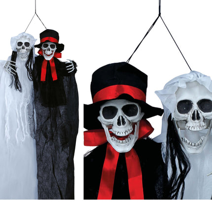 Dekoracja wisząca na Halloween Panna Młoda i Pan Młody 90 cm
