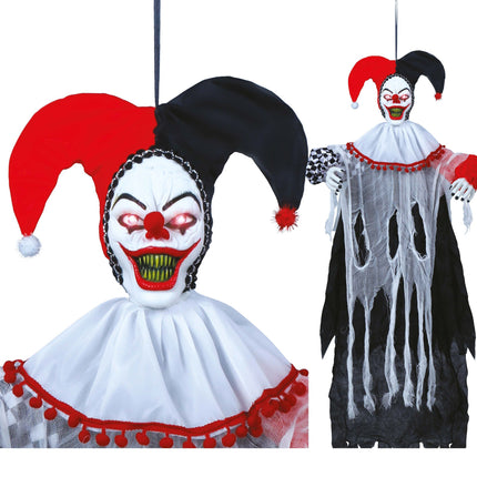 Wisząca dekoracja na Halloween Klaun 1,2 m