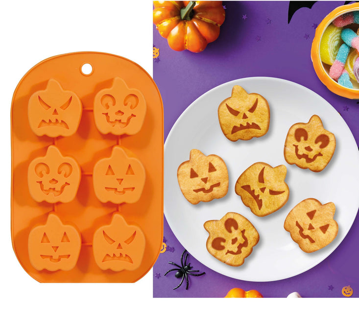 Halloweenowe ciasteczka w kształcie dyni