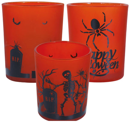 Pomarańczowe kubki na Halloween Wesołego Halloween
