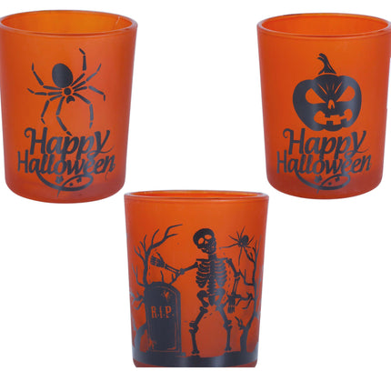 Pomarańczowe kubki na Halloween Wesołego Halloween