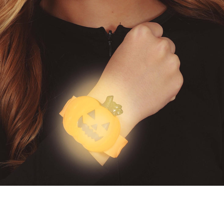 Halloweenowa bransoletka dynia