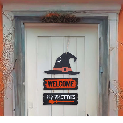 Wisząca dekoracja na Halloween Welcome 32 cm
