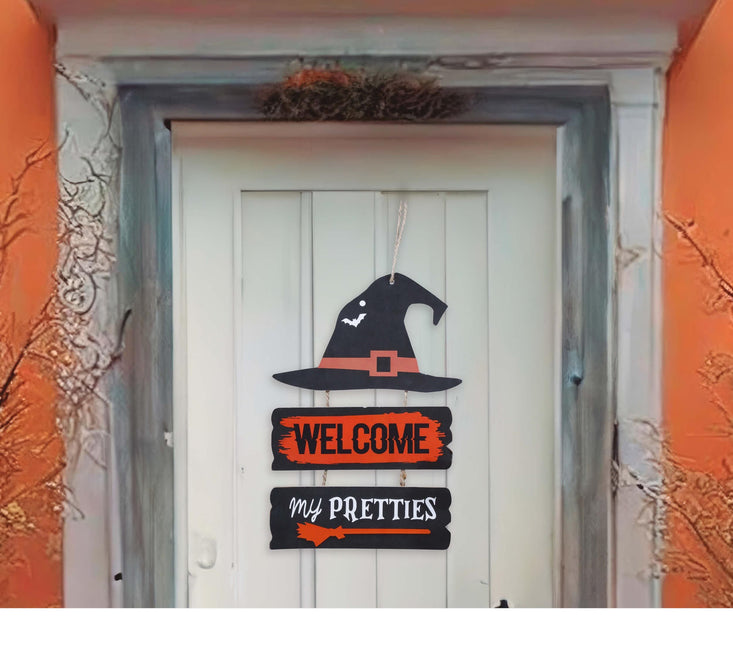 Wisząca dekoracja na Halloween Welcome 32 cm
