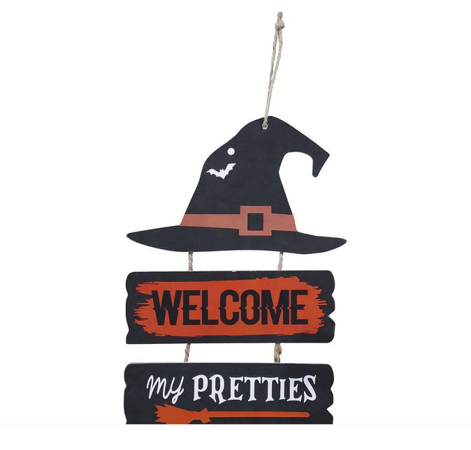 Wisząca dekoracja na Halloween Welcome 32 cm