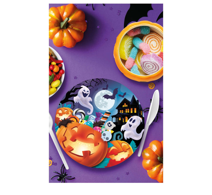 Talerze na Halloween Dynie 23 cm
