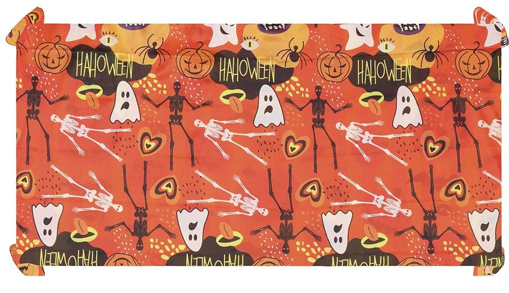 Pomarańczowy obrus na Halloween Duchy 1.77m